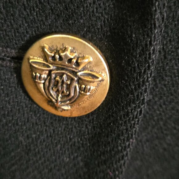 Sag Harbor Vintage Black 100% Pure Wool One Button Blazer Size 10 - Picture 4 of 5